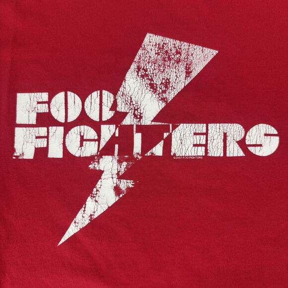 Vintage Y2K 2007 Foo Fighters T Shirt Adult Large Logo Concert Band Tour Rare - Picture 2 of 9
